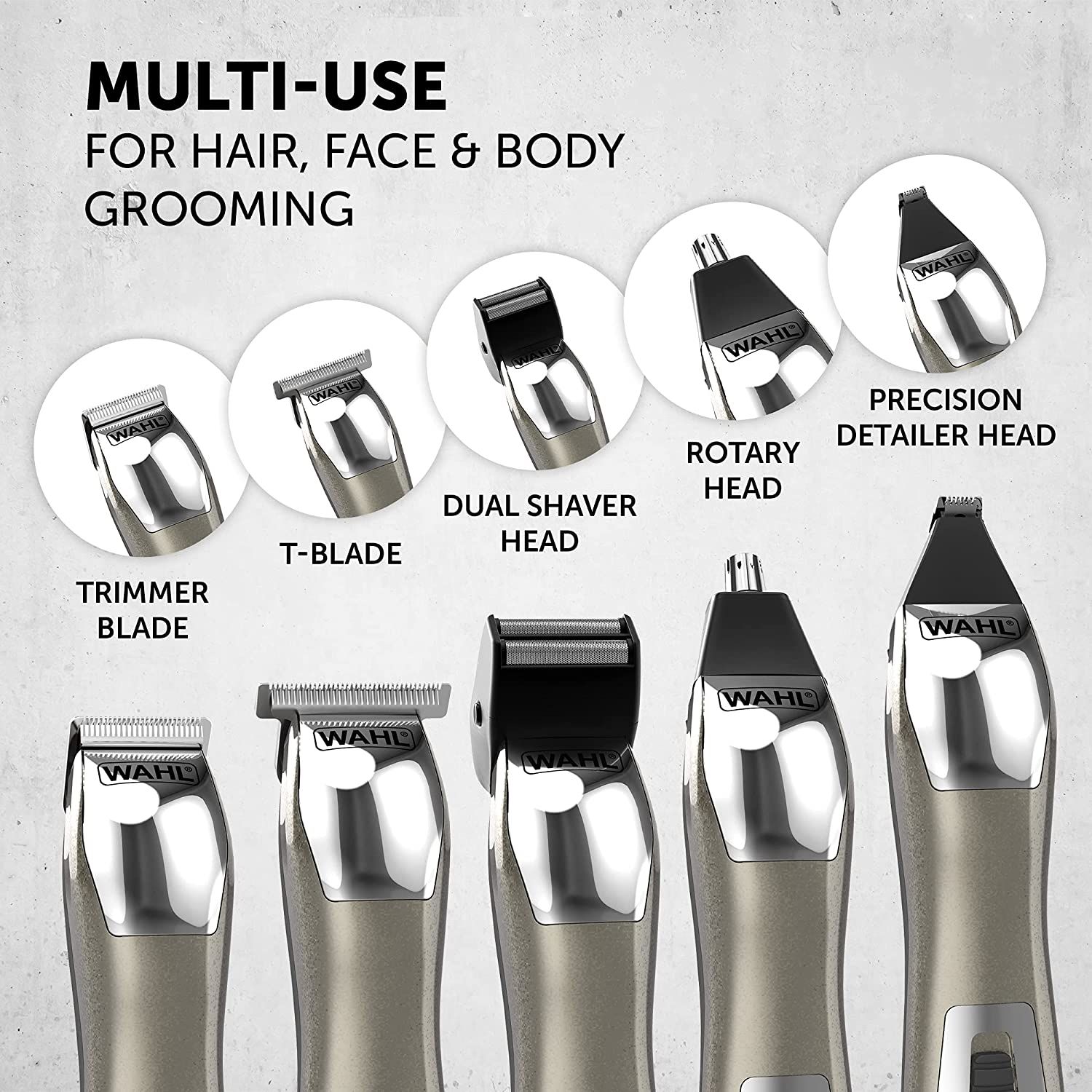 ست ماشین اصلاح موی صورت و بدن وال مدل Chromium 11-in-1 Multigroomer -  - 2
