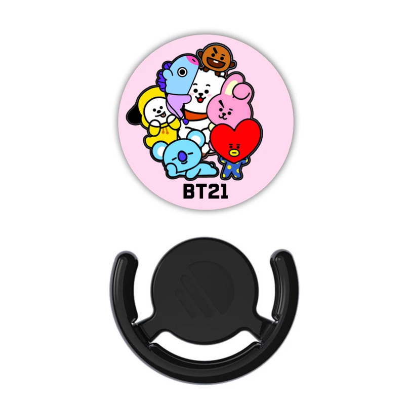 پایه نگهدارنده گوشی موبایل پاپ سوکت طرح گروه bts-bt21 به همراه پاپ کلیپ