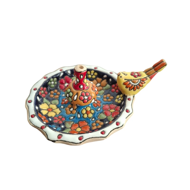 جاعودی میناکاری سفالی مدل پرنده کد 1304