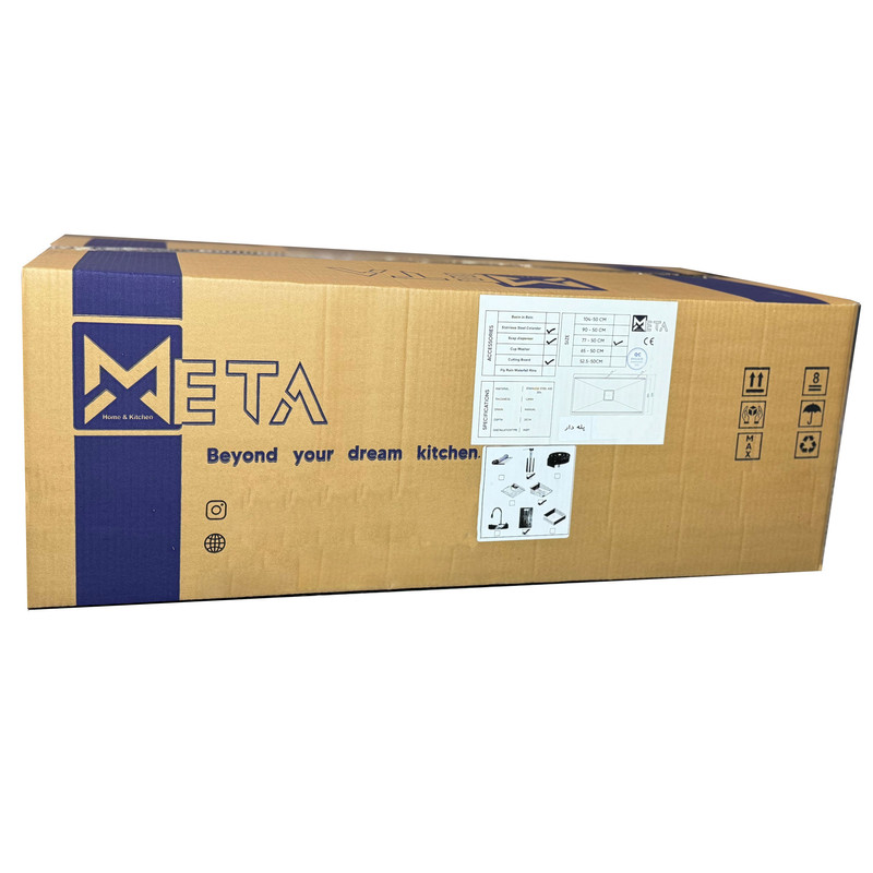سینک ظرفشویی استیل متا مدل M65 توکار