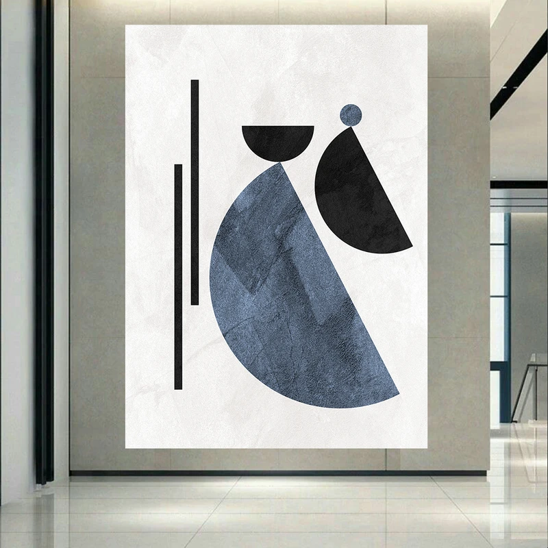 تابلو بوم طرح مخمل مدل مینیمال هندسی کد AR31113