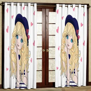   پرده مدل دختر هازان پانچی کد 11 D سایز 140x200 سانتی متر