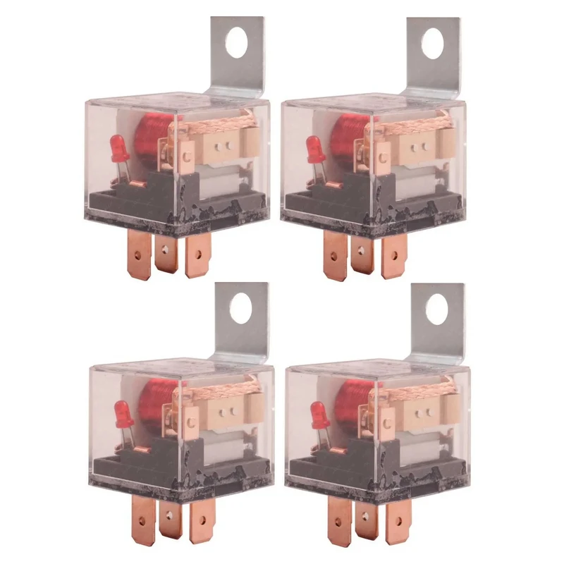 رله بوق 5 فیش خودرو مدل TMT5PIN_12V مجموعه چهار عددی