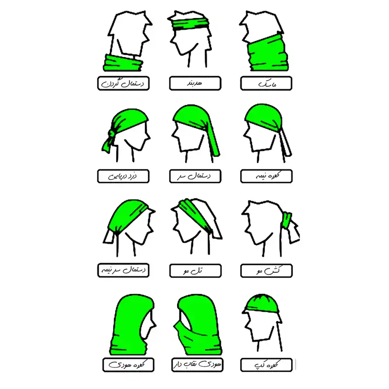 دستمال سر و گردن مدل LV-BLACK30