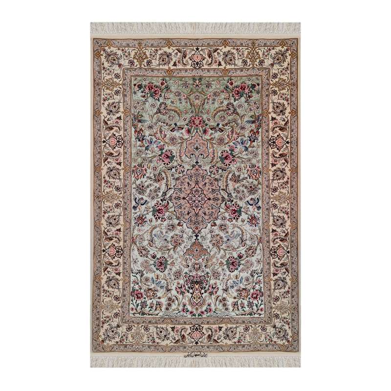 فرش دستبافت دو متری اصفهان آبتین کد 854