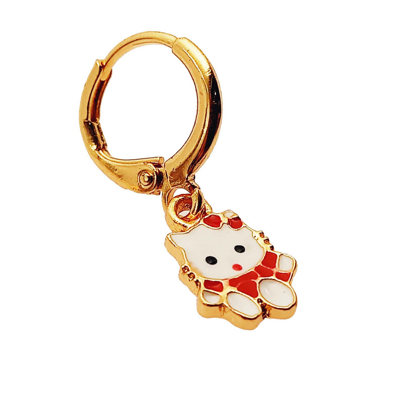 گوشواره دخترانه طرح گربه مدل 348GUD گوشواره دخترانه طرح گربه مدل 348GUD