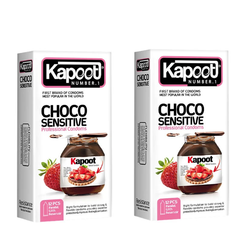 کاندوم تاخیری کاپوت مدل Choco Sensitive مجموعه 2 عددی