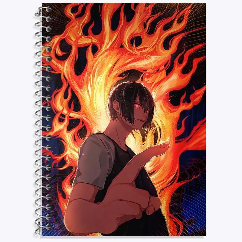 دفتر زبان 50 برگ خندالو مدل سه خط طرح بنیمارو انیمه نیروی آتش کد 32234