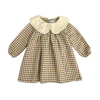 پیراهن آستین بلند یقه برگردان دخترانه مدل دلبر