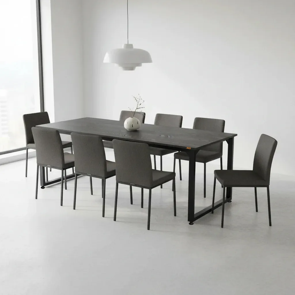 میز ناهارخوری شش نفره دیزم مدل مونتاژی LNC_asm_180×90