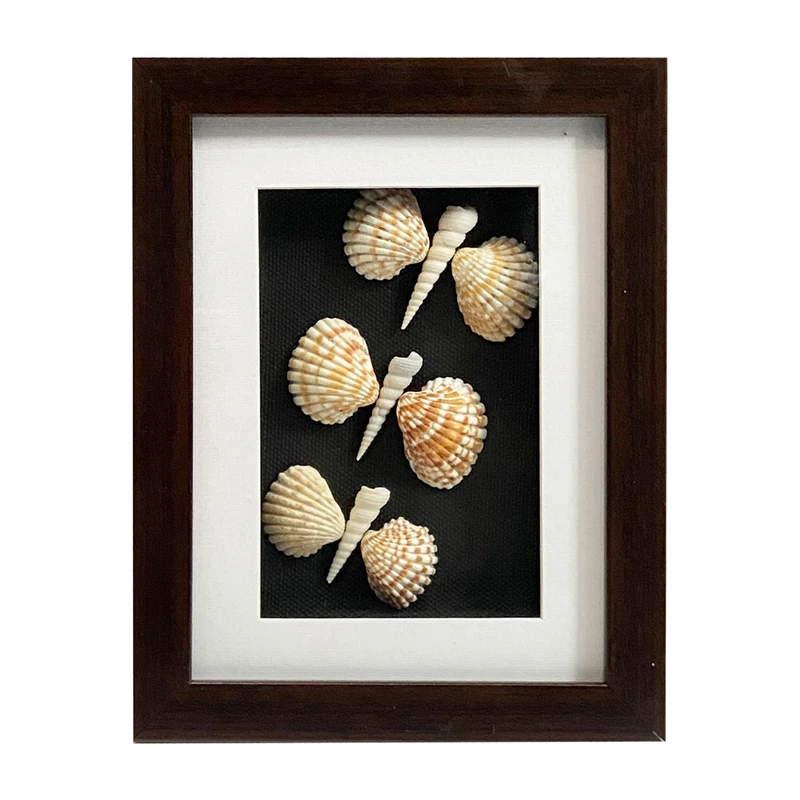 تابلو بکلیت مدل صدف دریایی W-204-1318 فریم قهوه ای