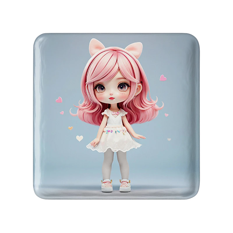 پیکسل خندالو طرح دخترانه (Girlish) مدل مربعی کد 36885