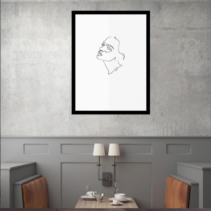 تابلو بکلیت طرح نقاشی مدرن مینیمال چهره مدل B-S9930