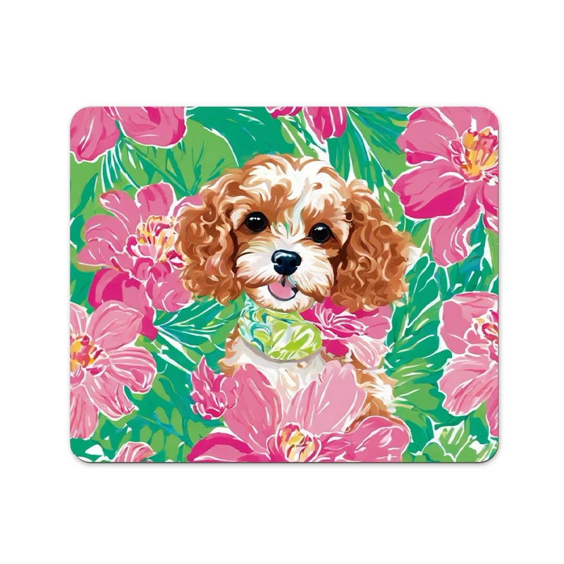 ماوس پد پاد آفرین مدل سگ کیوت فانتزی بامزه کارتونی کد P215 سایز 19*24 سانتی متر