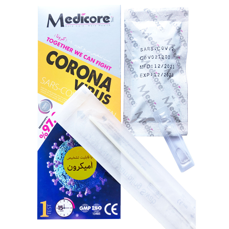 تست سریع کرونا مدیکور مدل ANTIGEN
