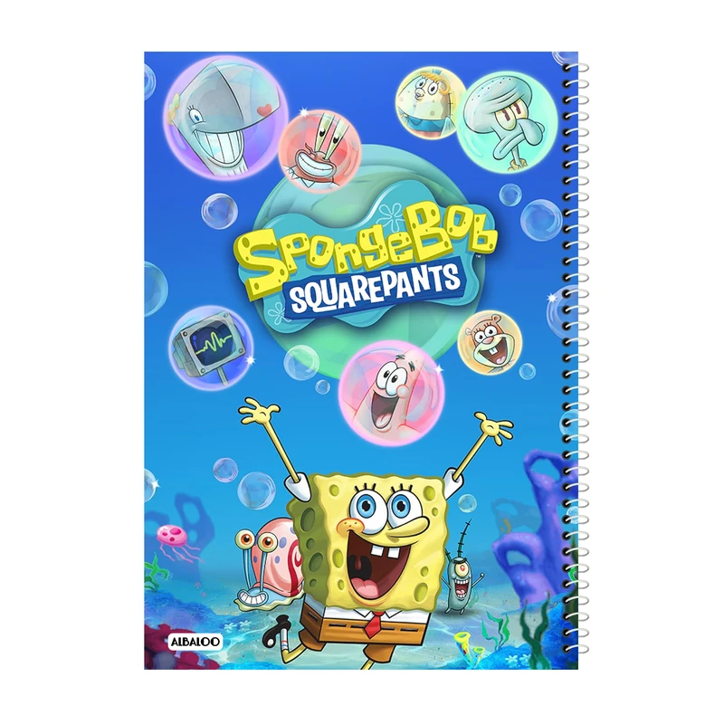 دفتر مشق 50 برگ آلبالو طرح انیمیشن باب اسفنجی کد 2183