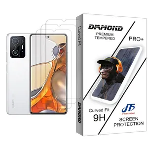 JF Diamond Glass MIX003 Screen Protector For Xiaomi 11T Pro Pack Of 3