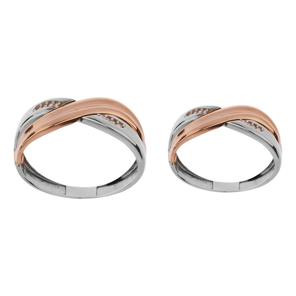 ست حلقه طلا 18 عیار زنانه و مردانه مایا ماهک مدل MR1357