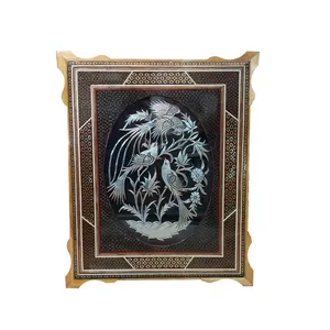 تابلو خاتم کاری مدل گل و مرغ کد 262