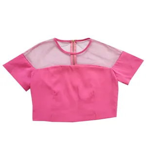 بلوز آستین کوتاه زنانه مدل توری