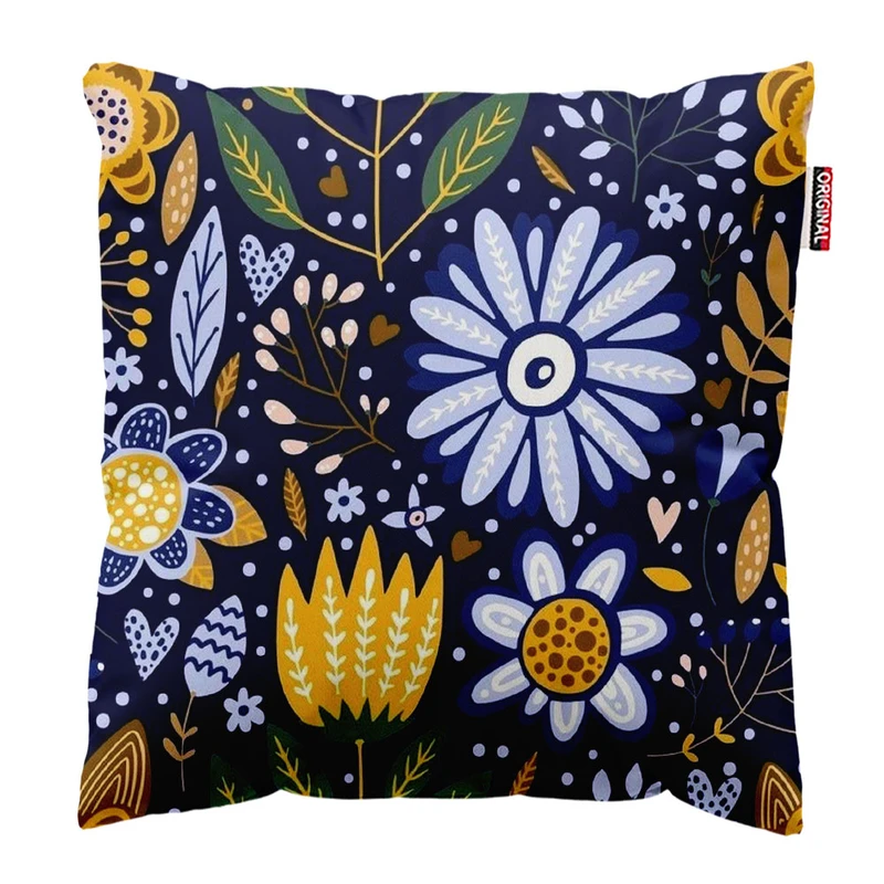 کوسن پاد آفرین طرح گل کد 2455 سایز 40*40 سانتی متر
