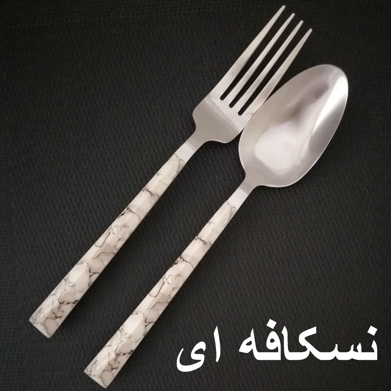 سرویس قاشق و چنگال 12 پارچه 6 نفره ام جی مدل ماربل