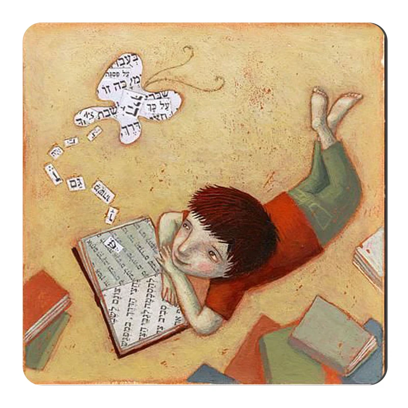 مگنت طرح پسر کتابخوان کد wmg3824 