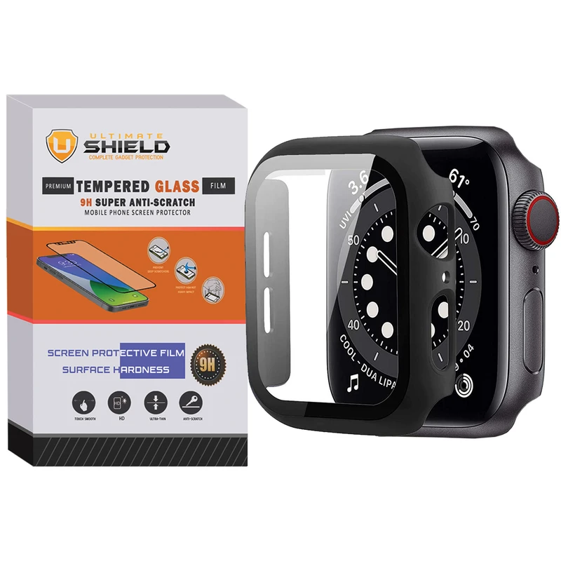 کاور آلتیمیت شیلد مدل UL-360 مناسب برای اپل واچ Series SE 2022 Aluminum Case 44mm / SE 2021 Aluminum Case 44mm / Series 5 44mm / Series 6 44mm / SE 44mm به همراه محافظ صفحه نمایش