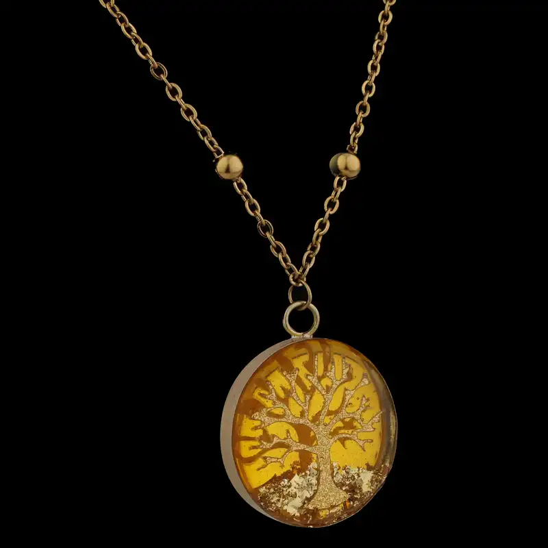 گردنبند زنانه مدل آلتین هنر طرح درخت زندگی