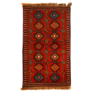فرش دستباف دو متری مدل خراسان طرح خشتی کد 410605