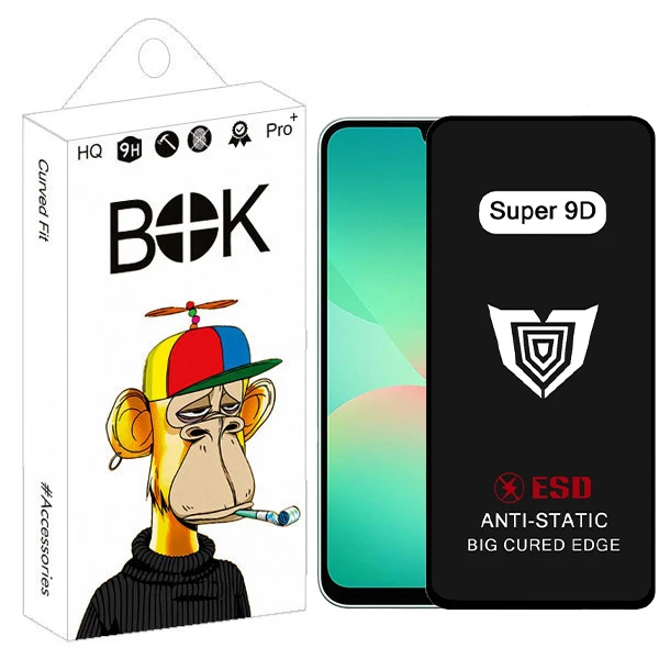 محافظ صفحه نمایش بوک مدل Super 9D Aura مناسب برای گوشی موبایل سامسونگ galaxy A26 / A16 / A17