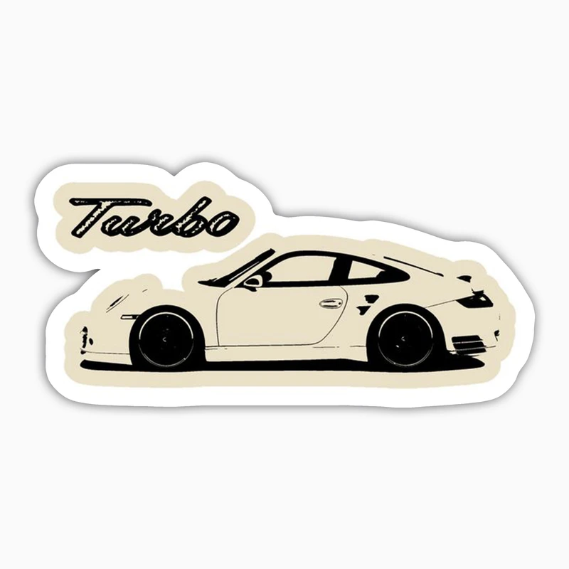 استیکر لپ تاپ بووم طرح ماشین مدل Porsche Turbo S کد JC23