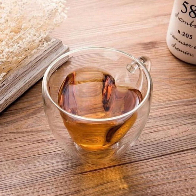 فنجان مدل دو جداره قلبی