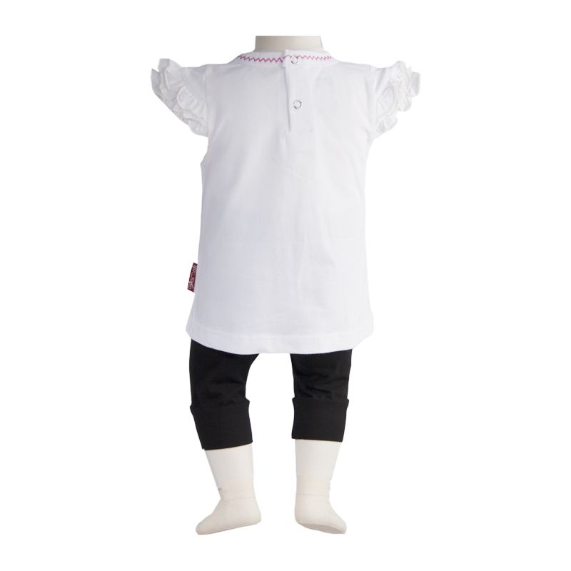 ست تاپ و شلوارک دخترانه آدمک مدل فلامینگو -  - 7