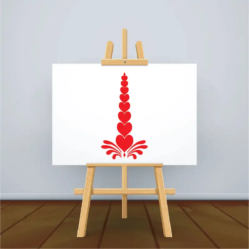 شابلون طرح قلب فانتزی ستونی کد 30cm