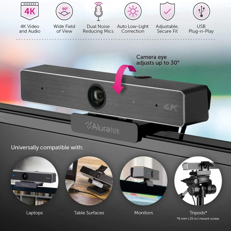 عکس شماره 6 : وب کم آلورا تک مدل live pro 4k