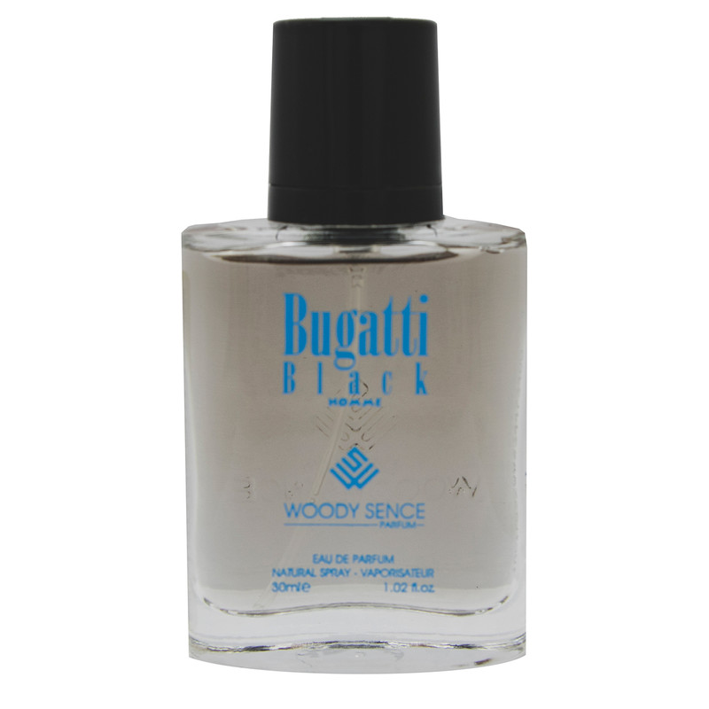 عطر جیبی مردانه وودی سنس مدل Bugatti Black حجم 30 میلی لیتر عطر جیبی مردانه وودی سنس مدل Bugatti Black حجم 30 میلی لیتر