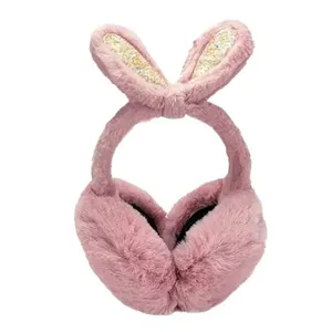 گوش گیر زمستانی دخترانه مدل تاشو خزدار خرگوشی کد  pn