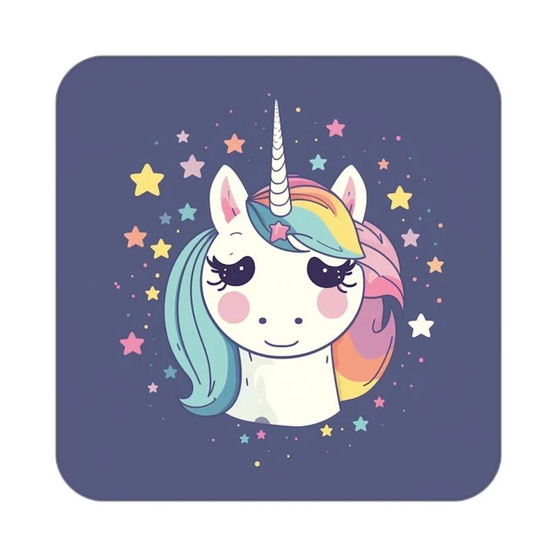 زیر لیوانی کاکتی طرح اسب تک شاخ و یونیکورن مدل mp32181