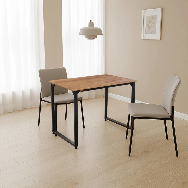 میز ناهارخوری دو نفره دیزم مدل مونتاژی LNC_asm_90×80_LIGHT