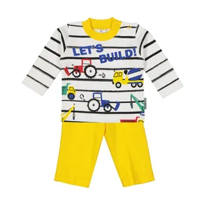 ست تی شرت و شلوار نوزادی پسرانه آدمک مدل 2171122-19