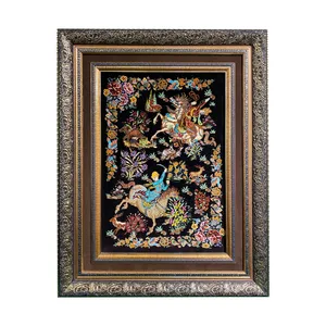 تابلو فرش دستبافت طرح شکارگاه کد 8638278