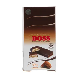 گز شکلات بار بادام شکلاتی باس - 500 گرم بسته 20 عددی