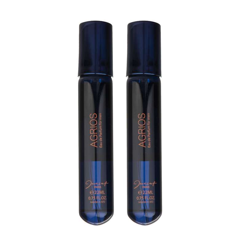 عطر جیبی مردانه ژک ساف مدل اگریوس حجم 22 میلی لیتر بسته 2 عددی