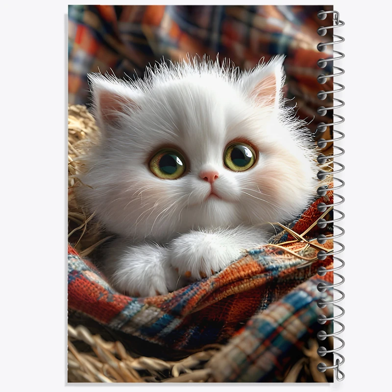 دفتر مشق 100 برگ خندالو طرح گربه کیوت کد F7224