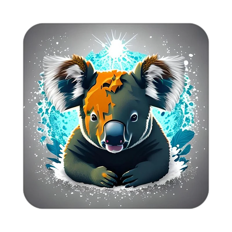 زیر لیوانی کاکتی طرح حیوانات رنگی مدل mp26484