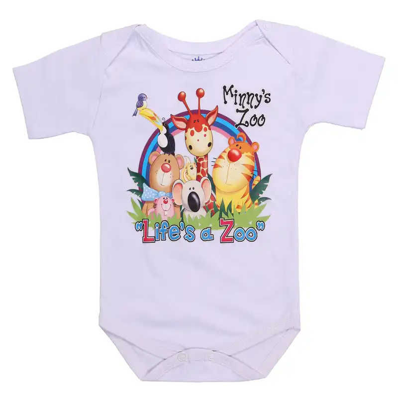 بادی آستین کوتاه نوزادی مدلا مدل باغ وحش کد MAS152552