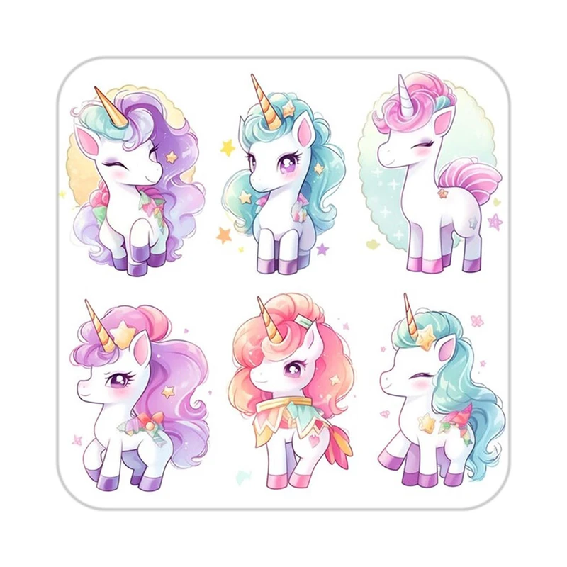 زیر لیوانی کاکتی طرح اسب تک شاخ و یونیکورن مدل mp30076