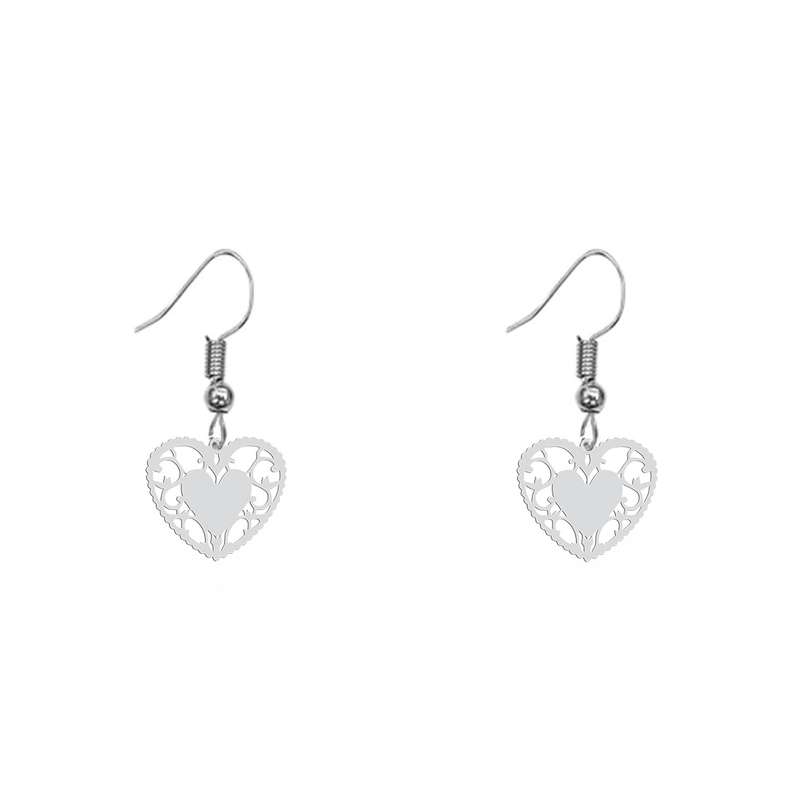گوشواره زنانه هایکا طرح قلب مدل ha-374