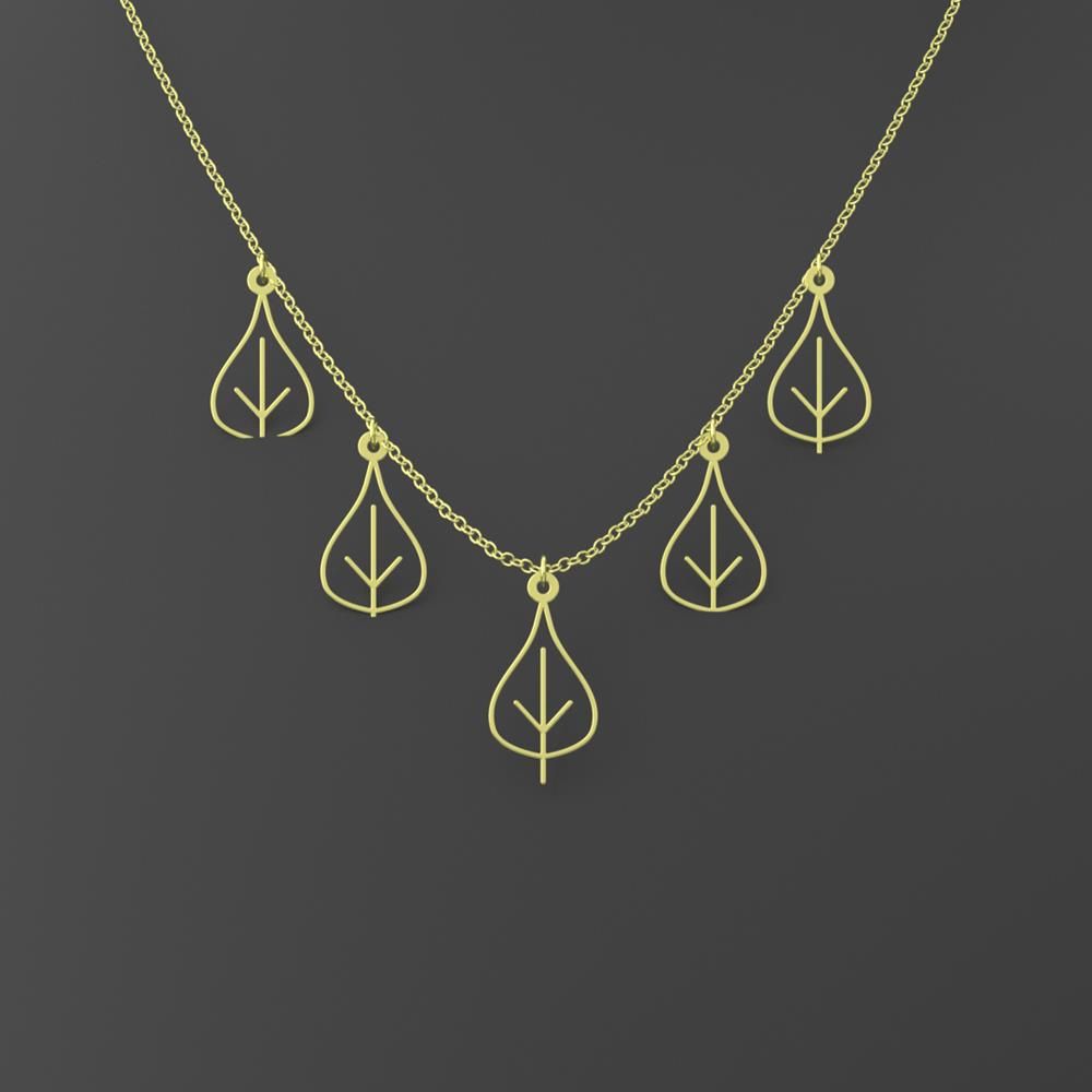 گردنبند طلا 18 عیار زنانه مدوپد مدل برگ کد RNA15874 - - 4